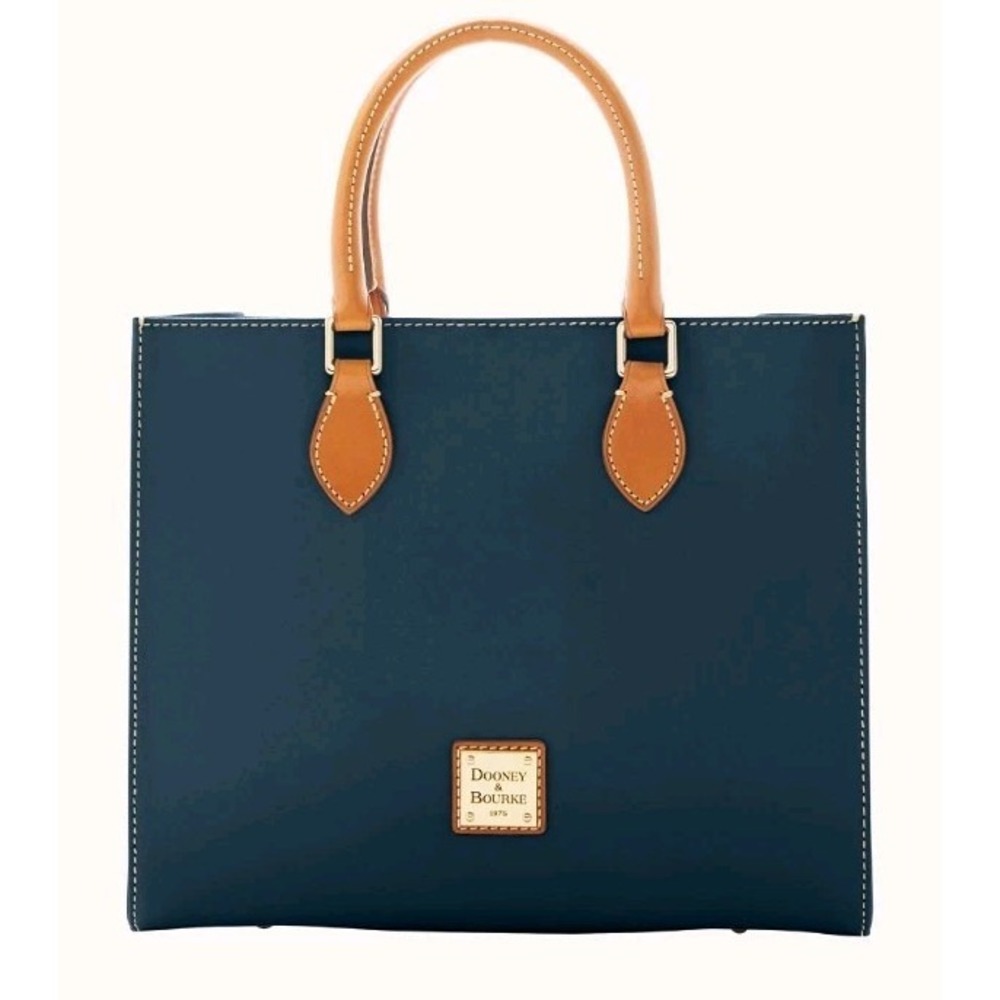 Dooney & Bourke Wexford Leather Janine Handbag In Navy